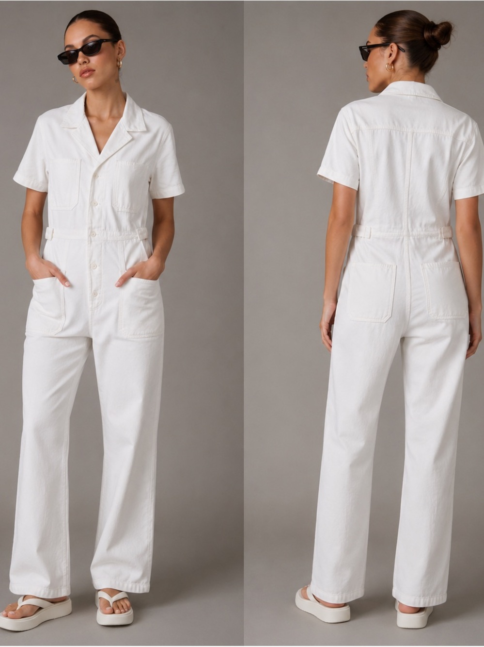 Reformation White Jeans Label Detail